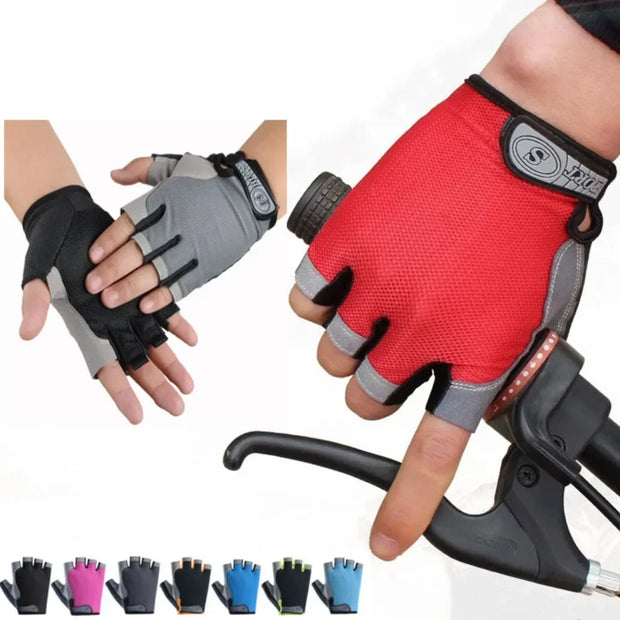 Fingerless Gym Training Gloves for Men Women Mtb Cycling Motorcycle Gloves Weight Lifting Fitness Gloves Bicycle Accessories