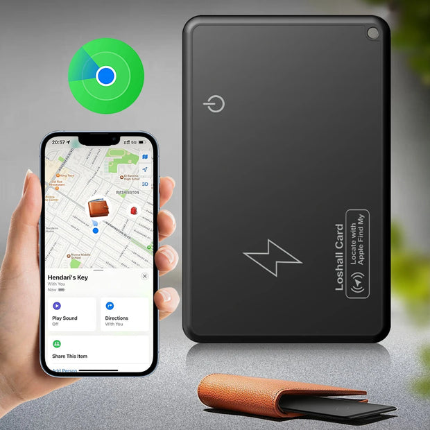 Wallet Tracking Card Ultra-thin GPS Location Smart Anti-loss Tag for iphone Find My Bluetooth Device Wireless Charging for Purse