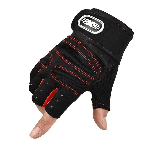 Dumbbell Gloves for Men Women Weightlifting Crossfit Bodybuilding Workout Sports Gym Training Gloves Non-slip Wrist Protector