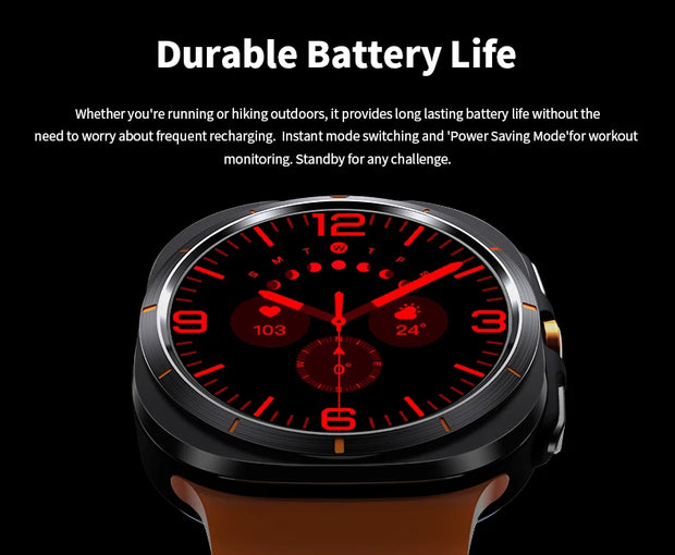 2024 New Multifunction Galaxy Smart Watch 7 Ultra Men AMOLED Screen Multi-Function Sports Fitness Tracker Health Men Smartwatch