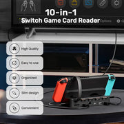 Unitek Switch Game Card Reader with Wireless Remote Control for Nintendo Switch OLED Docking Station to HDMI RJ45 PD 100W Charge