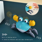 Cute Sensing Crawling Crab Baby Toys Interactive Walking Dancing with Music Automatically Avoid Obstacles Toys for Kids Toddler