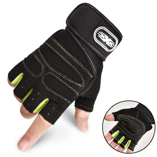 Gym Gloves for Men Women Fitness Weight Lifting Wristband Gloves Body Building Training Sports Exercise Cycling Glove Shockproof