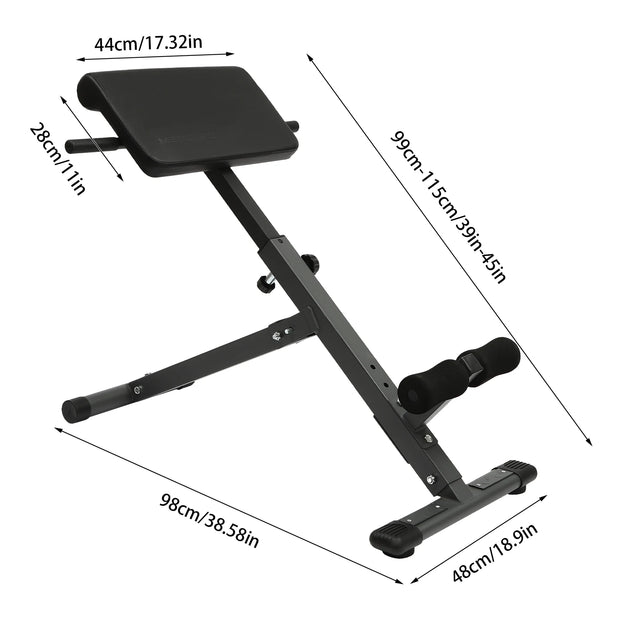 Strength Roman Chair hyperextension 5 Level Adjust Benchtraining Benches 300lbs Training Heavy Duty Weight Gym Equipment