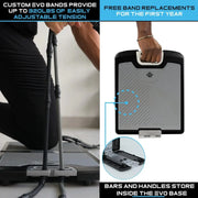 Gym - Portable Home Gym Strength Training Equipment, at Home Gym | All in One Gym - Resistance Bands, Base Holds Gym Bar