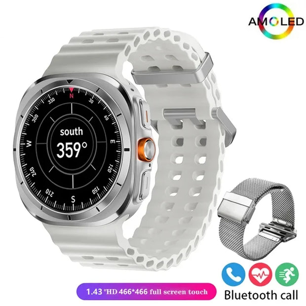 For Samsung Galaxy Watch 7 Ultra Men Smart Watch1.5inch Raise Hand Bright Screen Bluetooth Call GPS Sports Track SmartWatch 2024