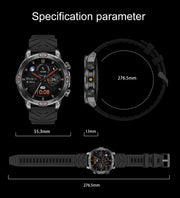 2024 For Xiaomi Outdoor Military Flashlight GPS Smart Watch Man AMOLED HD Screen Heart Rate BT Call 5ATM Waterproof Smartwatches