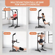 Pull Up Bar Power Tower Dip Bar Station Dip Stand Multi-Functional Workout Equipment Strength Training Machine  Home Gym