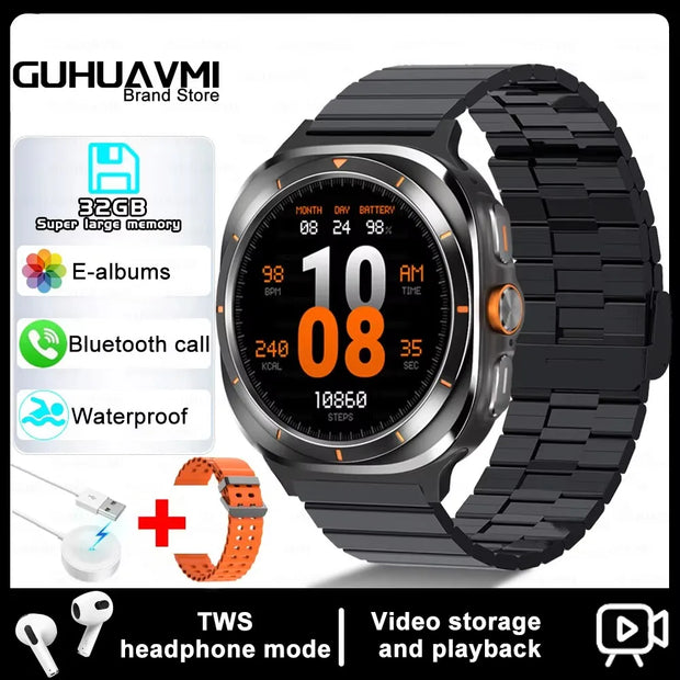 2024 New For Samsung Galaxy Watch 7 Ultra Smart Bracelet Men 32GB Memory GPS Trackr NFC AMOLED Screen Bluetooth call Smartwatchs