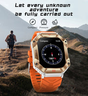 Men's New Military Bluetooth Call Smart Watch Outdoor Large Battery Sports Waterproof Compass Men's Electronic Smart Watch 2024