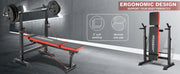 600lbs 6 in 1 Weight Bench Set with Squat Rack Adjustable Workout Bench with Leg Developer Preacher Curl Rack Fitness