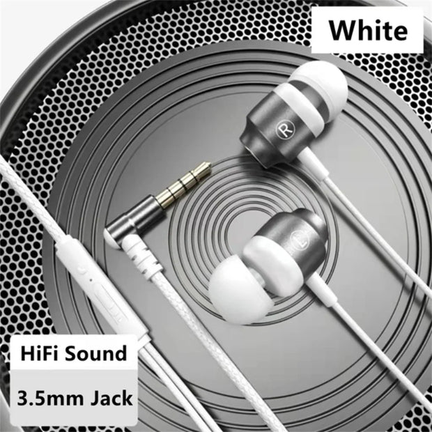 Headphones Wired Built-in Call Control Clear Audio In-Ear Earbuds Compatible For Most 3.5mm Plug Devices