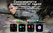 Men's New Military Bluetooth Call Smart Watch Outdoor Large Battery Sports Waterproof Compass Men's Electronic Smart Watch 2024