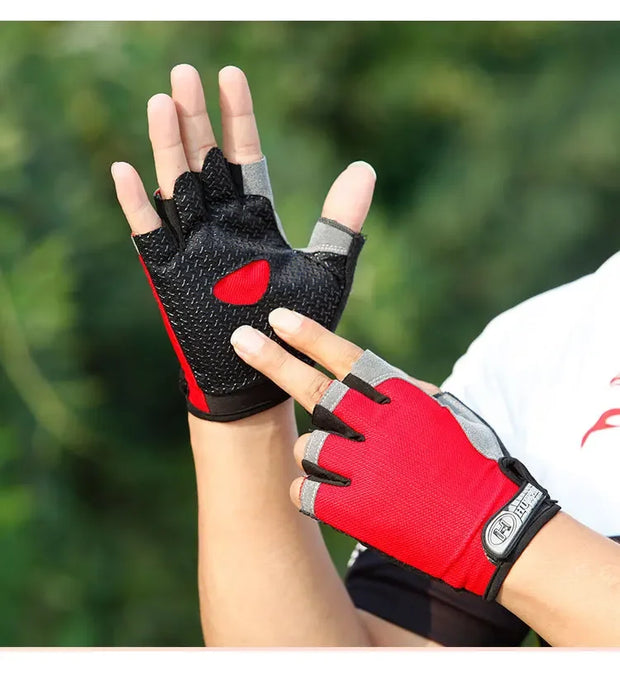 Fingerless Gym Training Gloves for Men Women Mtb Cycling Motorcycle Gloves Weight Lifting Fitness Gloves Bicycle Accessories