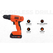 20V MAX Cordless Drill Kit 34-Piece Set with Lithium Ion Battery