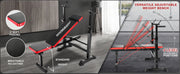 600lbs 6 in 1 Weight Bench Set with Squat Rack Adjustable Workout Bench with Leg Developer Preacher Curl Rack Fitness