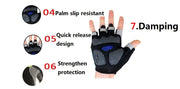 Half Finger Gym Dumbbells Gloves Men Women Body building Cross fit Exercise Sports Gloves for Cycling Bicycle Anti Slip gloves