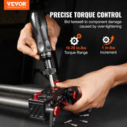 VEVOR 1/4" Torque Screwdriver Drive Screwdriver Torque Wrench Electrician Torque Screwdriver with Scale 10-70 in/lbs Torque