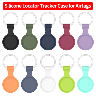 Tracker Silicone Protective Case Portable Keychain Protective Sleeve Anti-Lost Device Protector for Airtags Locator