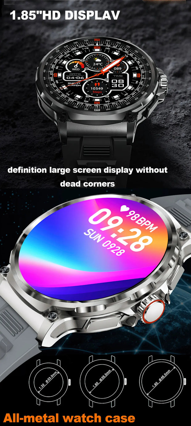 New 1.85-inch Ultra HD Smart Watch GPS Track Bluetooth Call 710 Mah Large Battery Sports Fitness smartwatch For Huawei Xiaomi