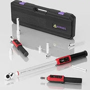 1/4" 3/8" 1/2" Digital Torque Wrench Screwdriver Set, 11Pcs Electronic Torque Wrench Screwdriver Set, 0.8-53.1 In.lb, 0.66-44.29