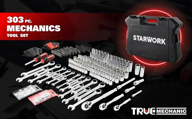 MECHANIC™ 303-Piece Mechanics Tool Set and Socket Set, Professional, SAE/Metric