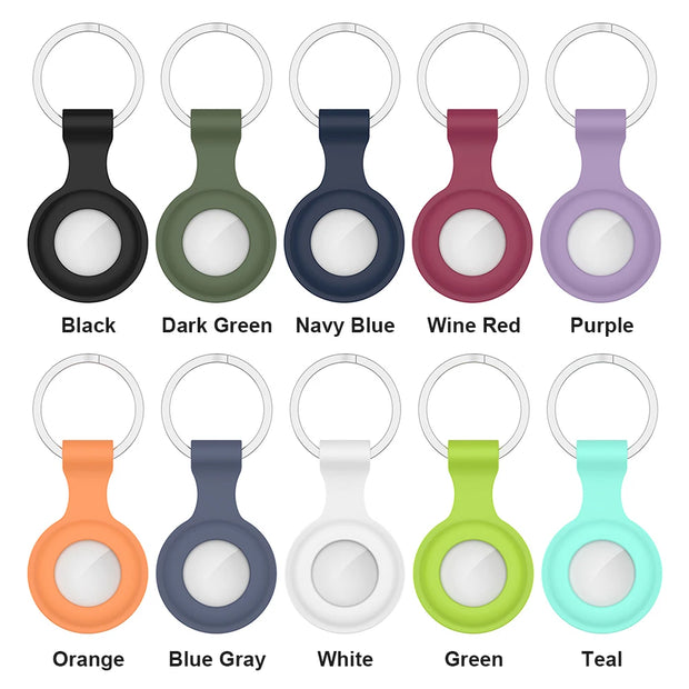 Tracker Silicone Protective Case Portable Keychain Protective Sleeve Anti-Lost Device Protector for Airtags Locator